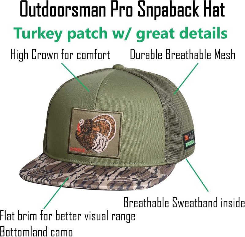 EDTREK Outdoorsman Pro Trucker Breathable Mesh Performance Cap - Flat Brim Snapback Hat - Image 4
